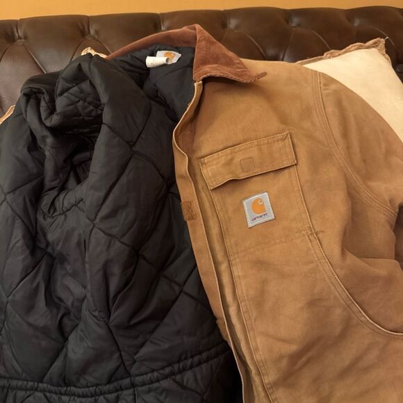 Men’s 2Xl Carhartt Duck canvas Jacket with quilt lining.‎ Zipper front - Picture 3 of 14